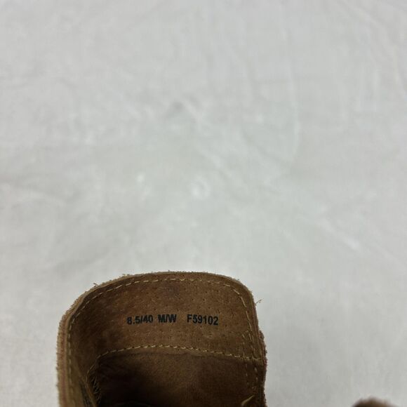 Born Ankle Boots Womens Size 8.5 Suede Side Tarklin Chukka Zip Wrap Strap F59102 - Picture 10 of 11